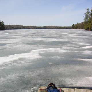 Looking north at the P-Store bay from the cottagers' dock